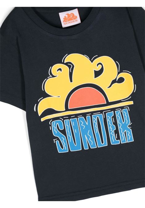 T-shirt con stampa SUNDEK | B614TEJS00000701 NAVY 01